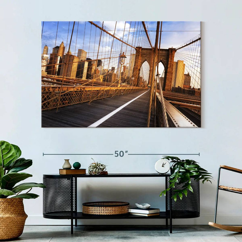 Ravi célèbre pont de Brooklyn, NY, H 34 po x l 51 po