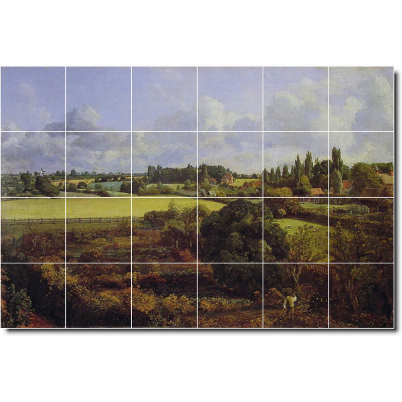 Carreau de céramique décorative 36 po x 24 po 6 po x 6 po, Country 01939