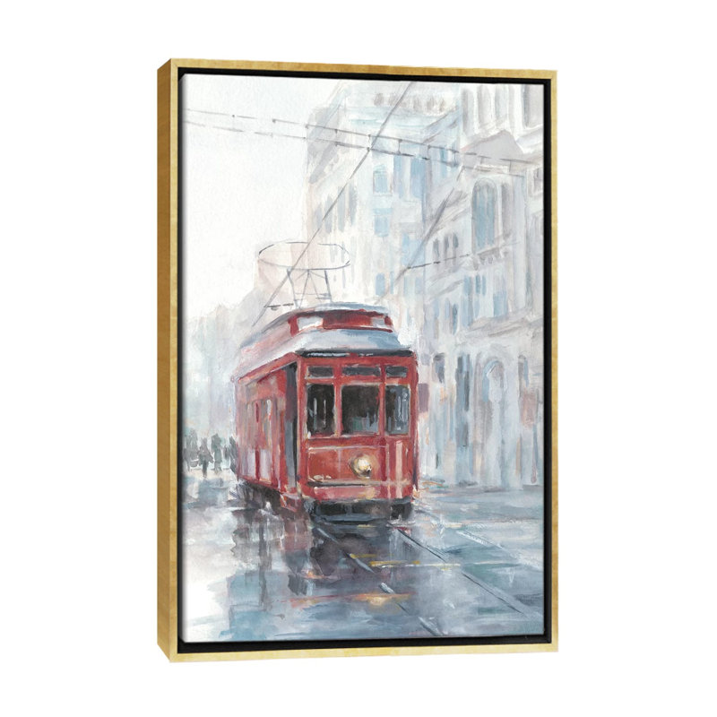 Reproduction d’art « Watercolor Streetcar Study II » par Ethan Harper, H 26 po x l 18 po x P 1,5 po, Pas de tapis