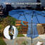 Parasol d'extérieur avec bouton-poussoir inclinable et manivelle-283660281-283660283
