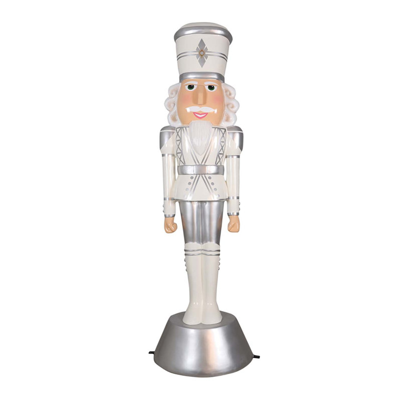 Casse-noisette American Christmas 9 pi - blanc / argent