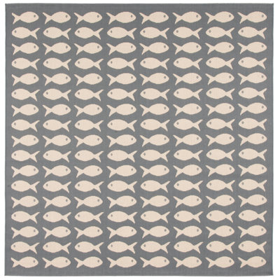 Annika Gray/Beige Indoor/Outdoor Area Rug
