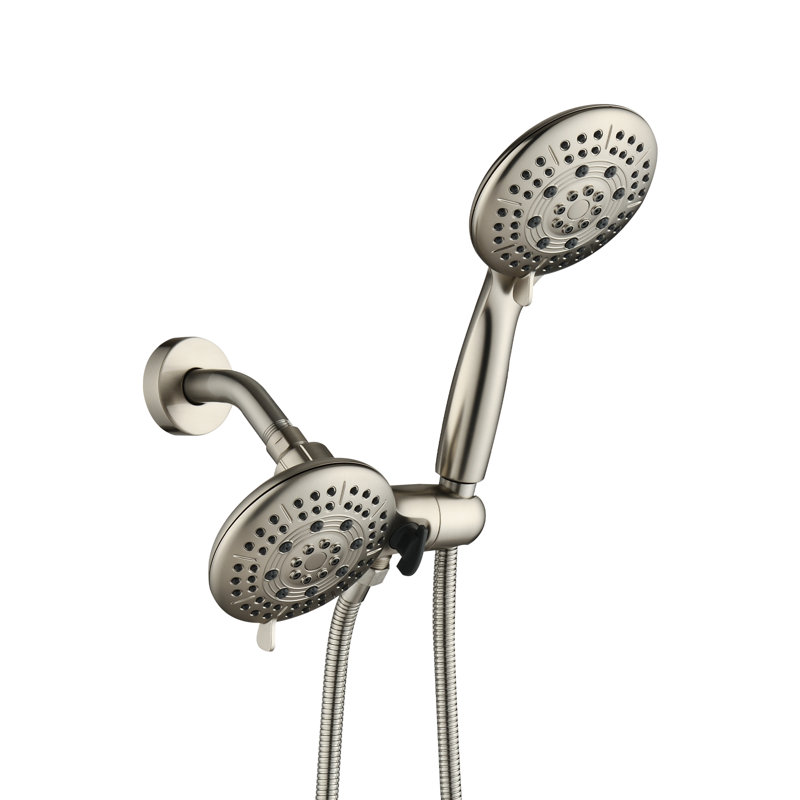 Rain Dual Shower Head 1.8 GPM GPM, Brushed Nickel