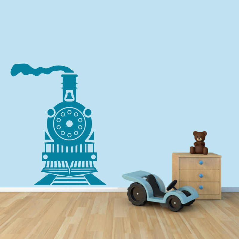 Adhésif décoratif train, Bleu sarcelle