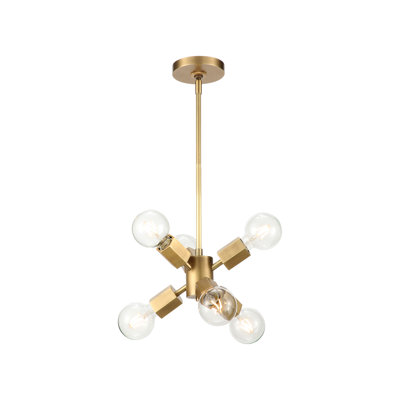 Luminaire suspendu unique à 6 lumières Hexa