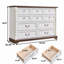 Commode moderne à 9 tiroirs pour la chambre à coucher - rangement spacieux, fabrication robuste et design élégant