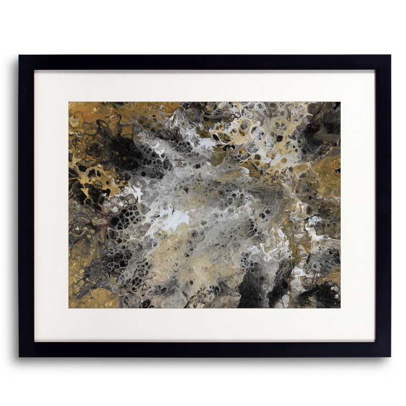 Abstract Composition 953 Print by Angel Estevez, Black Framed Paper, 24" H x 30" W
