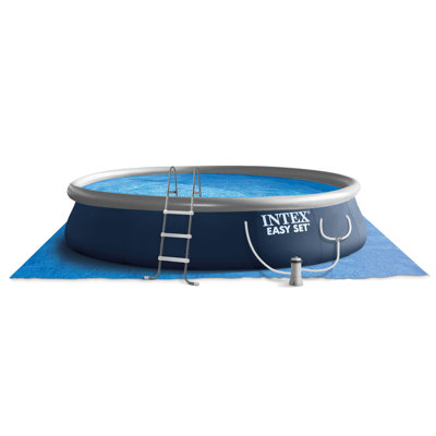 Intex Easy Set Round Inflatable Outdoor Above Ground Swimming Pool Set
