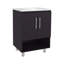 Armoire de salle de bain sur pied à 1 tablette avec portes doubles Wenge