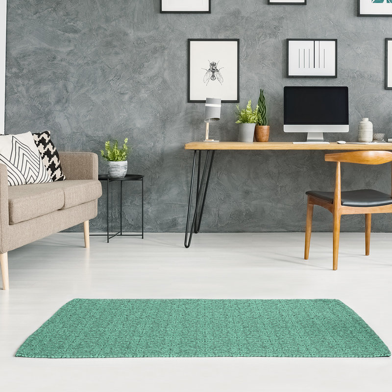 Chenille Toile Indoor Rug, Rectangle 4' x 6'