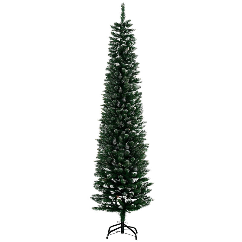 Arbre de Noël artificiel enneigé 6 pi avec base noire pliable 6 pi