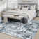 Tapis moderne lavable abstrait avec envers antidérapant