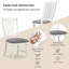 Chaise de salle à manger à dossier à lattes cloutées