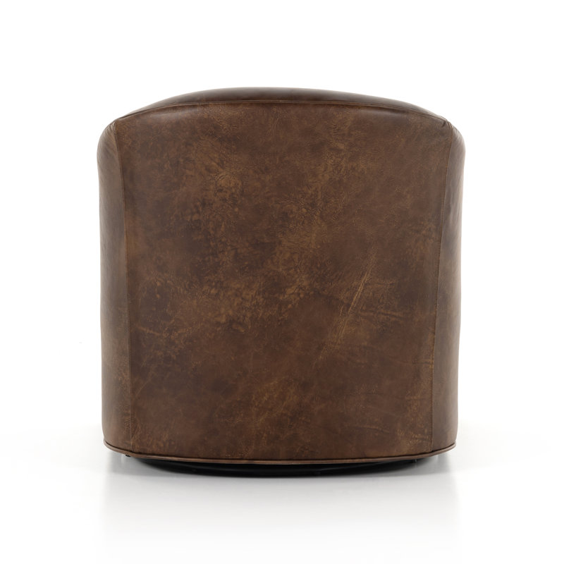 Highland Quinton Swivel Chair - Arvada Cigar, Cigar Genuine Leather
