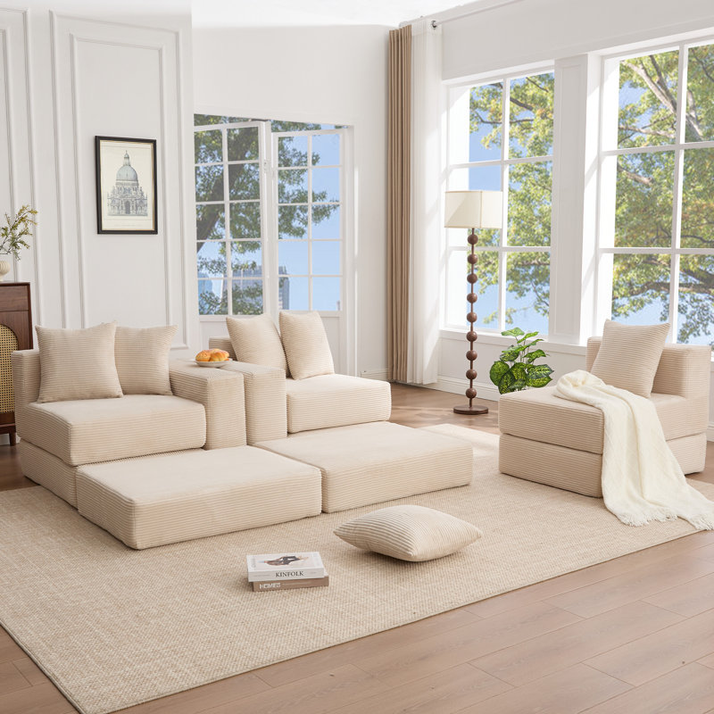 [Nouveauté] [Vidéo fournie] Canapé modulaire convertible 10-en-1, Beige