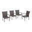 Chaise empilable en osier PE, 4 pièces