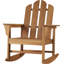 Chaise berçante en bois massif Agassiz