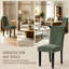 Chaises de salle à manger rembourrées Parsons (ensemble de 2) - Siège en tissu avec pieds en bois massif, chaises d'appoint de cuisine modernes-243576626