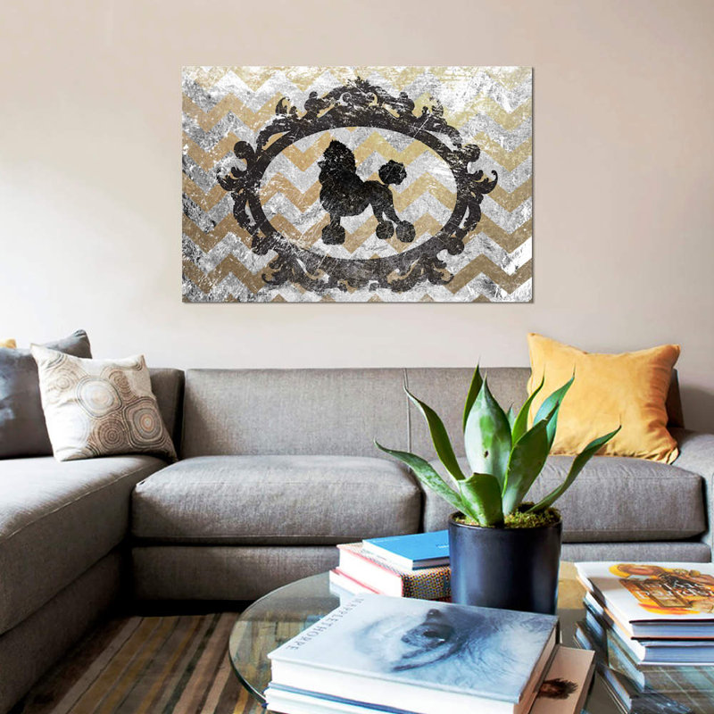 «Poodle» par 5by5collective, reproduction sur toile tendue, H 8 po x l 12 po x P 0,75 po, Toile tendue, Pas de tapis