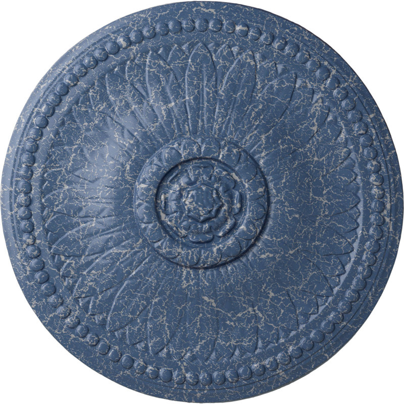Endurathane Antioch Ceiling Medallion, 18"OD x 3 1/2"ID x 1 3/8"P (Fits Canopies up to 3 1/2"), Hand-Painted Gold Finish
