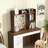 Millwood Pines Desk Bookshelf Desktop Storage Organizer Display Shelf Rack Dorm Office Brown-109601741