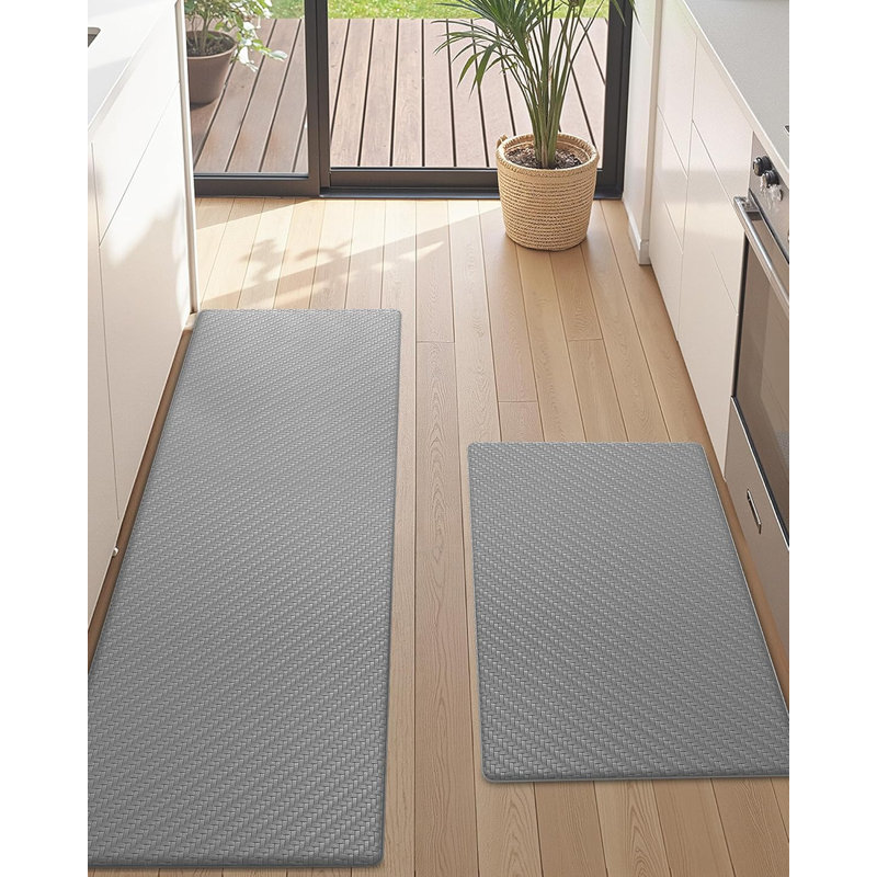 Tapis de cuisine anti-fatigue Jendrik, Gris, 17 po x 29 po et 17 po x 59 po