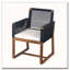 Ensemble de 2 fauteuils d'extérieur en bois d'acacia avec corde et coussins lavables-74212351