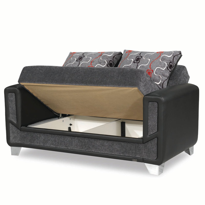 Causeuse convertible avec rangement Primenest Plusecraft, gris, Gris