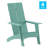 Indoor/Outdoor Modern Dual Slat Back Adirondack Style Chairs-88681460