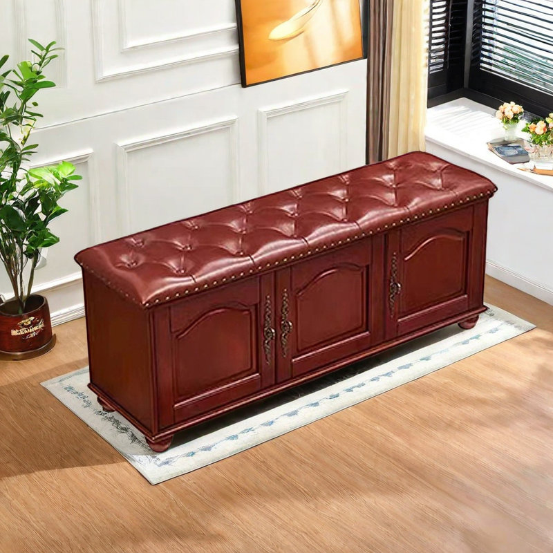 Retro Simple Shoe Stool 11 Pair Shoe Storage Bench, Brown