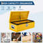 Steel Truck Bed Tool Box, Heavy Duty Waterproof Metal Toolbox Organizer with Lock and Key, Trailer Tool Box  for Truck, Pickup, RV, Trailer