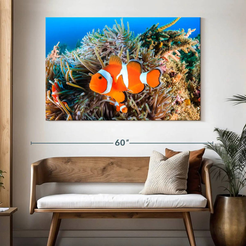 Brampt Fish Swimming, 34" H x 51" W