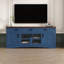 Console de télévision moderne, meuble télé d'une largeur de 67 po, portes et tiroirs de rangement en verre, tablettes réglables