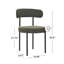 Ensemble de 2 chaises de salle à manger Boucle, chaise à dossier courbé de style moderne Mid-Century-429415566