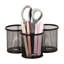 Porte-stylos en maille métallique Mind Reader et accessoires, organisateur de bureau pour le bureau, le maquillage ou la cuisine, ensemble de 3, noir