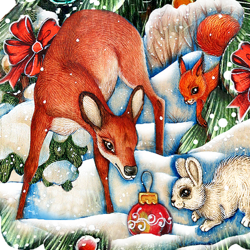 Décoration murale en forme de fêtes pour l’arbre de noël de la forêt