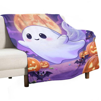 Jeté flottant en flanelle de luxe mignon, couverture douce et chaude pour le canapé-lit du salon