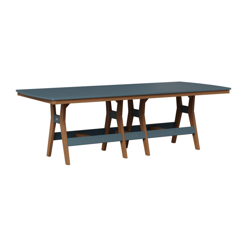 Table de salle à manger rectangulaire 96 po Berlin Gardens Harbor, Acajou antique, Ardoise
