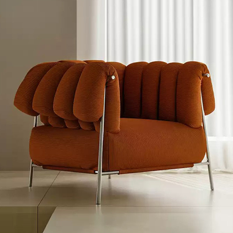 Fauteuil de loisirs simple français rétro., Brun