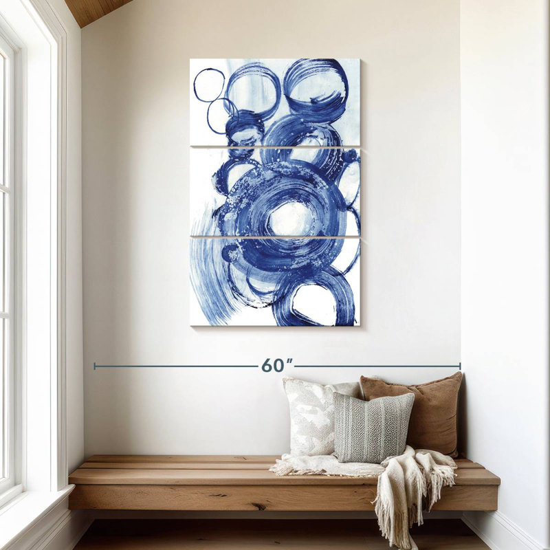 Avery Blue Circle Study II, 45" H x 28" W