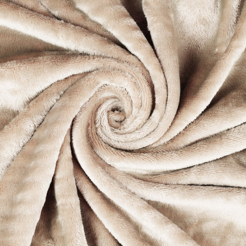Linen Plush Microfiber Fleece Throw Blanket
