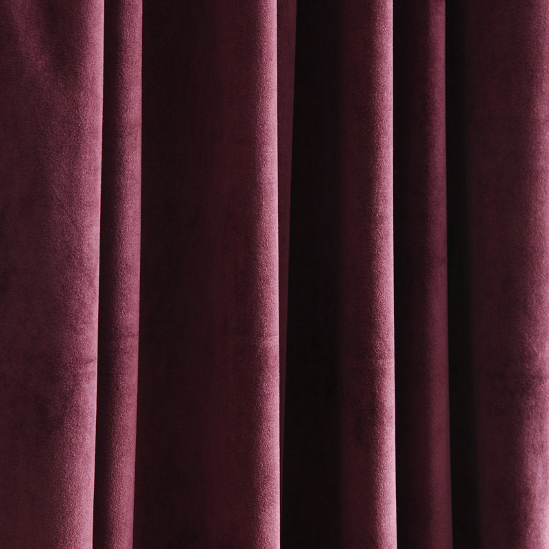 Brundige Solid Room Darkening Thermal Curtain Panels, Plum