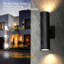  Outdoor Wall Lights , Integrated Led Cylinder Up Down 12W 2700K Modern Aluminum Light, Waterproof Exterior Light For Porch Patio Door