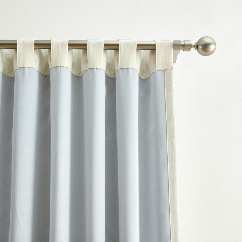 Lenox Serene Blackout Window Curtain, Ivory - 52"W x 84"L, Natural, 52"W x 108"L