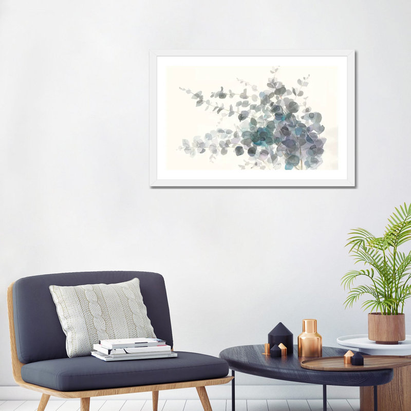 « Parfumé Sprig I » par Danhui nai, reproduction d’art, H 24 po x l 32 po x P 1 po, Papier encadré blanc, Blanc