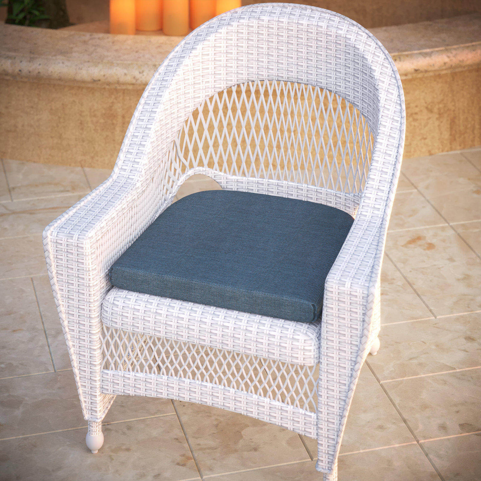 18" Sunbrella® Seat Cushion, Sunbrella® Spectrum Denim