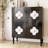 Black Solid Wood Round Console Table