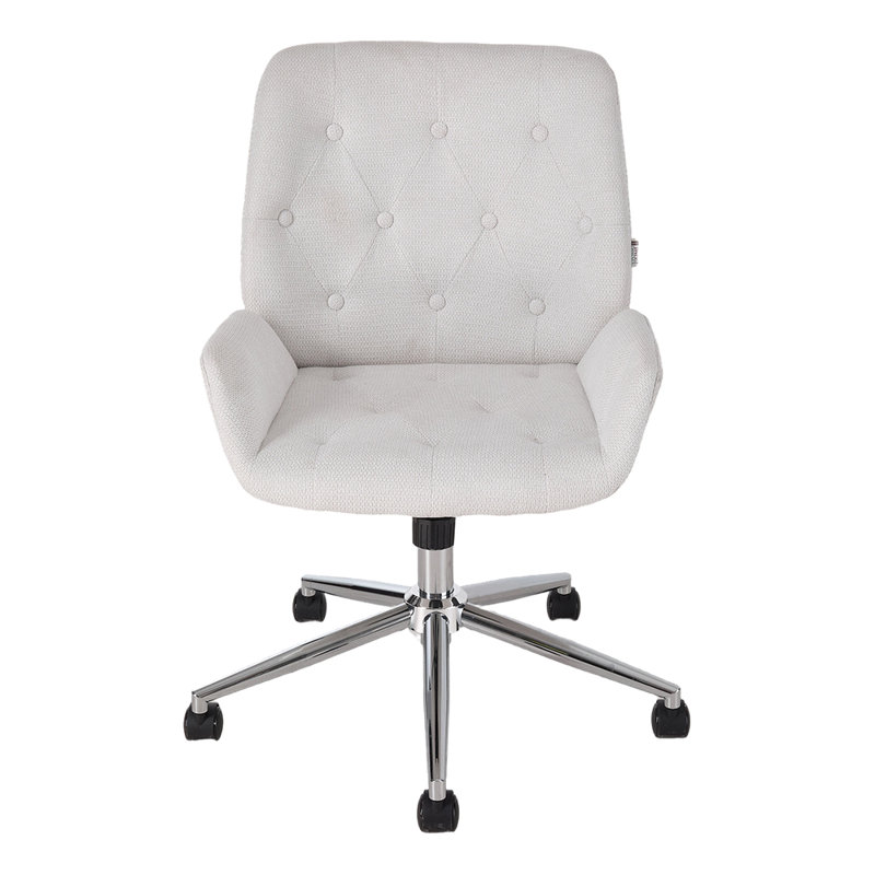 chenille office chair, White