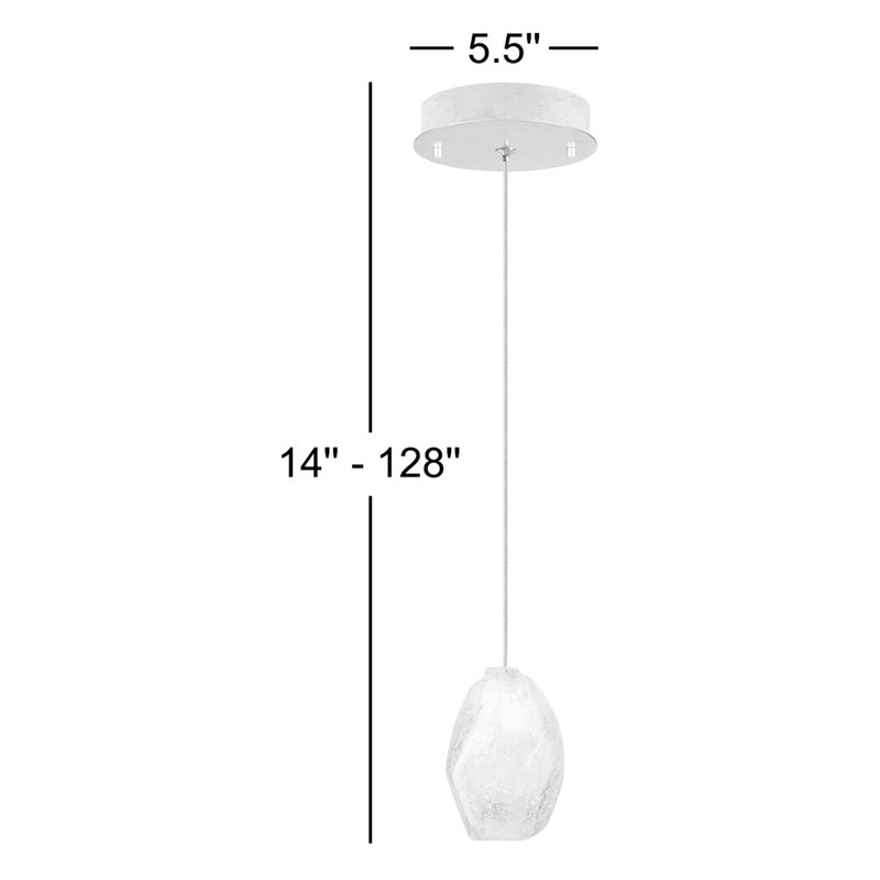 Luminaire suspendu rond 5,5 po Natural Inspirations, Doré, 4, Natural Quartz -8