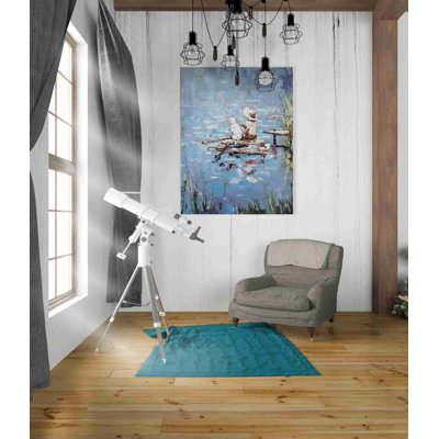 'Fishermen' by Alexander Gunin, Canvas Wall Art